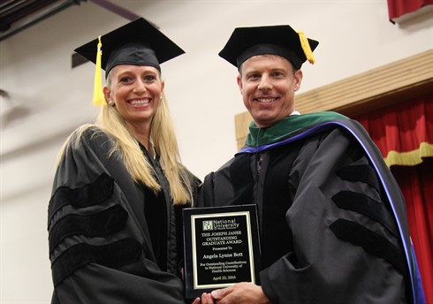 DC Valedictorian and Joseph Janse Award Winner Dr. Angela Bott with Dr. Daniel Strauss