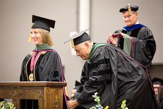 NUHS student at commencement