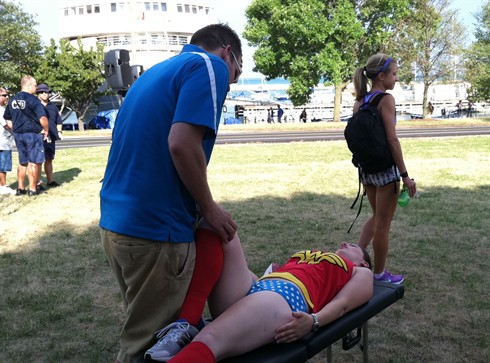 nuhs interns volunteer undie dash