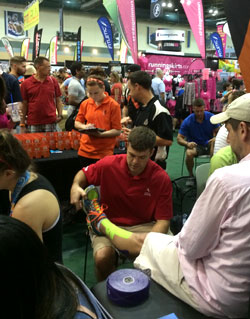 nuhs interns providing support at disney world marathon