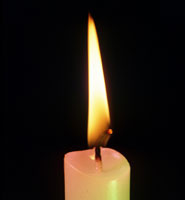 burning candle flame