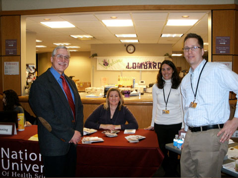 national university table lombard health fair