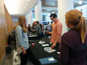 NUHS faculty at booths from Integrate Chicago conference