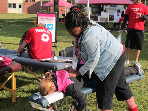 nuhs intern treating walkers susan g komen walk for the cure