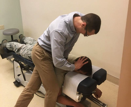 Prone upper-thoracic combo adjustment