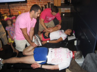 nuhs interns treat chicago marathon runners