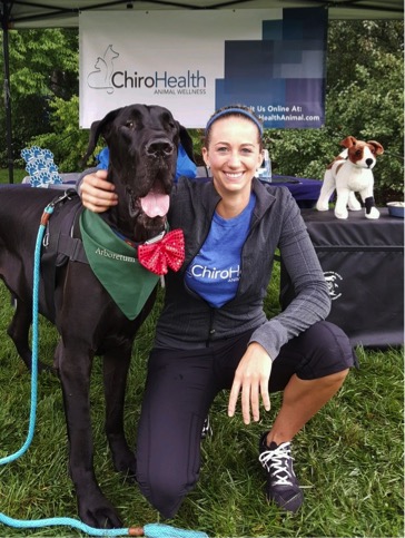 Dr. Stephanie Boehm with dog