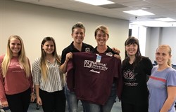 Dr Jillian Johnson with group of students