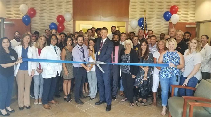 NUHS faculty and staff at NUHS Florida Veterans Clinic ribbon cutting
