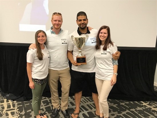 NUHS students winning NMSA trivia cup