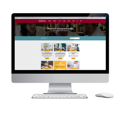 view of NUHS blog on an iMac