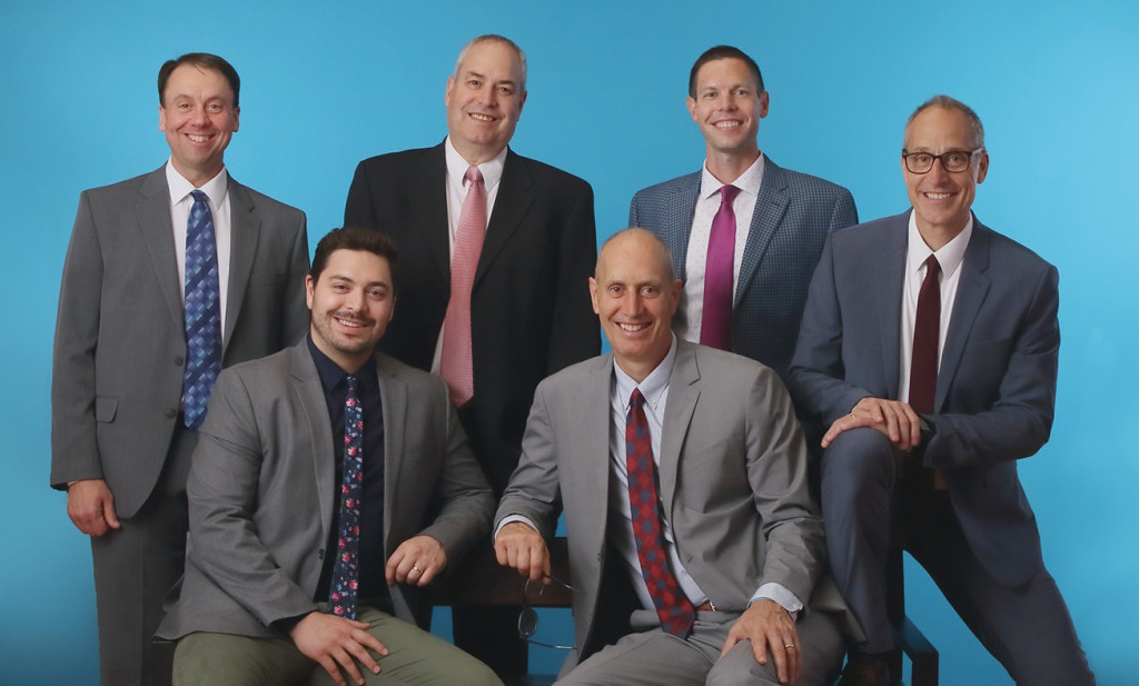 Carr family - Dr. Taylor Carr, Dr. Wayne Carr. Back row: Dr. Scott Hartung, Dr. John Carr, Dr. Joshua Carr and Dr. Joseph Carr.