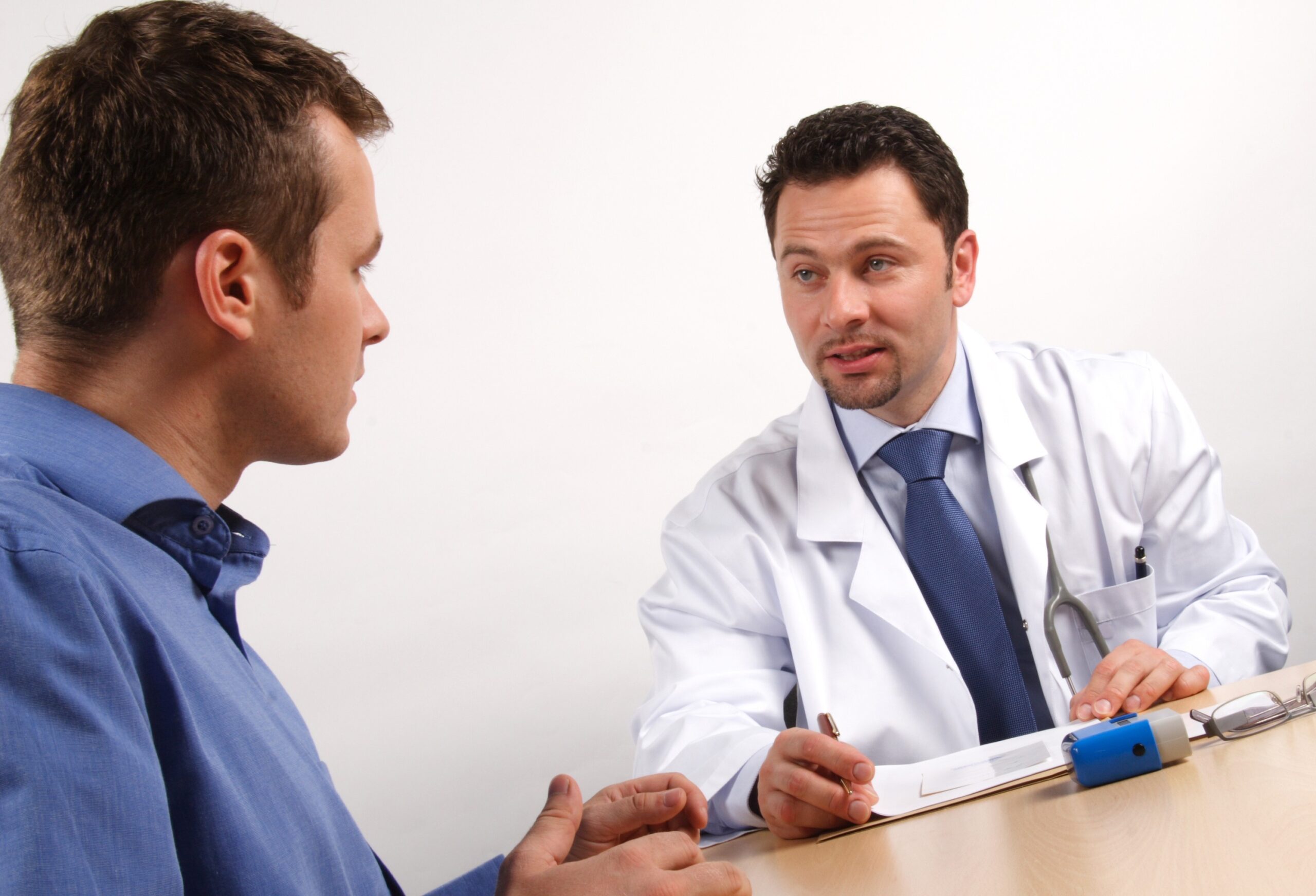 Male patient with male physician.