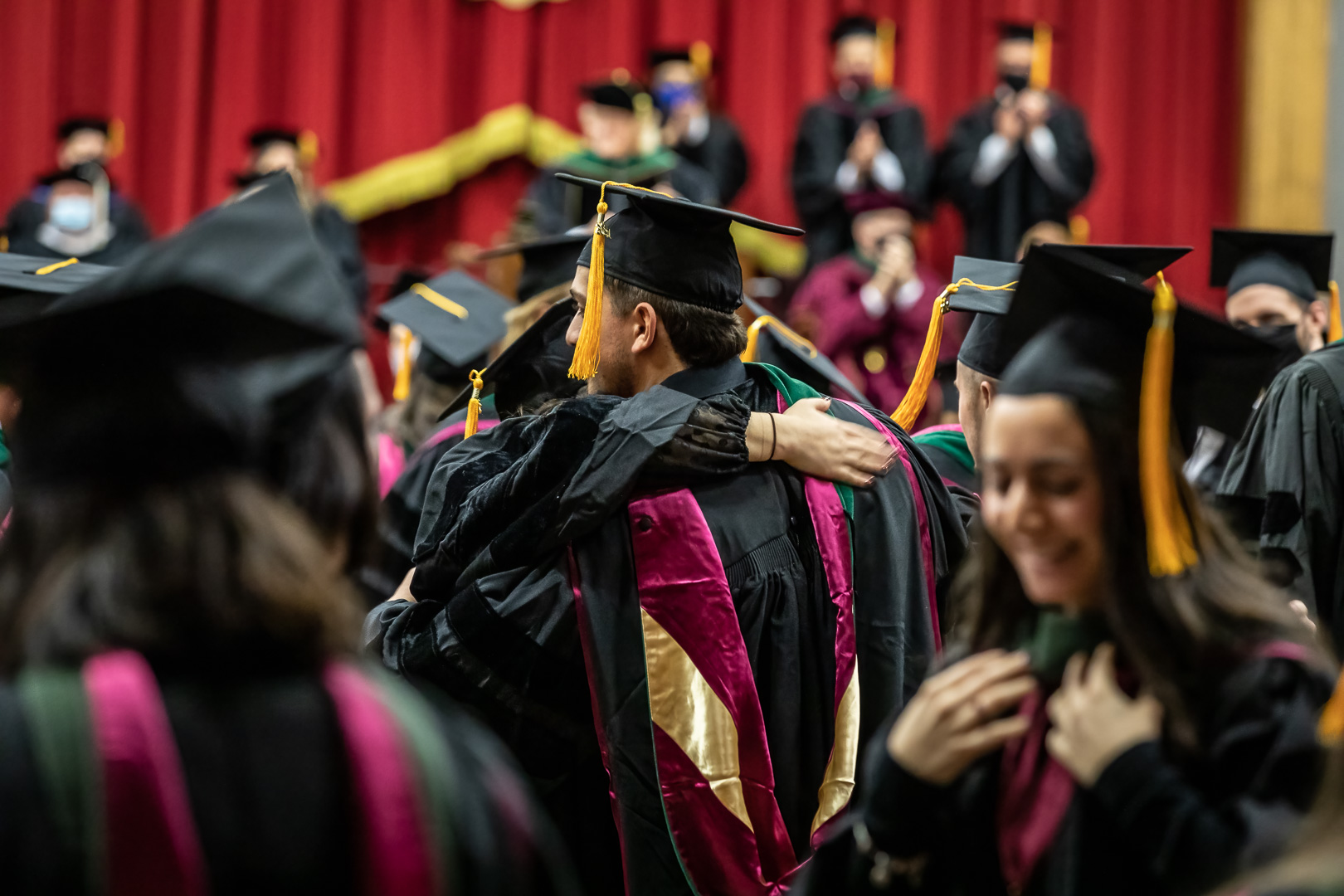 graduates at ceremony