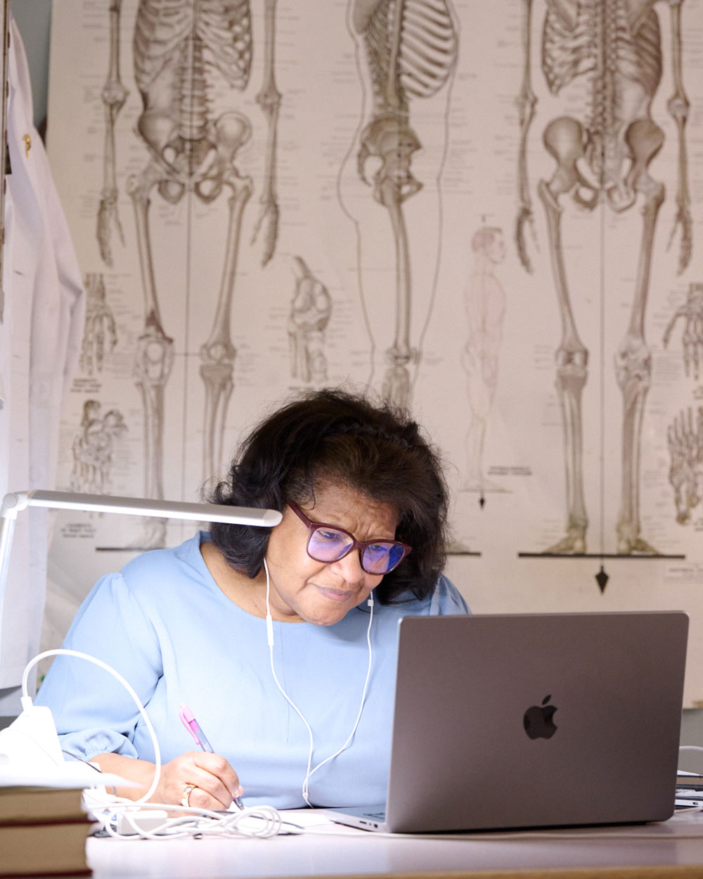 professor doing research