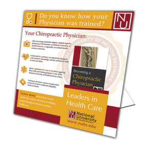 NUHS alumni materials display