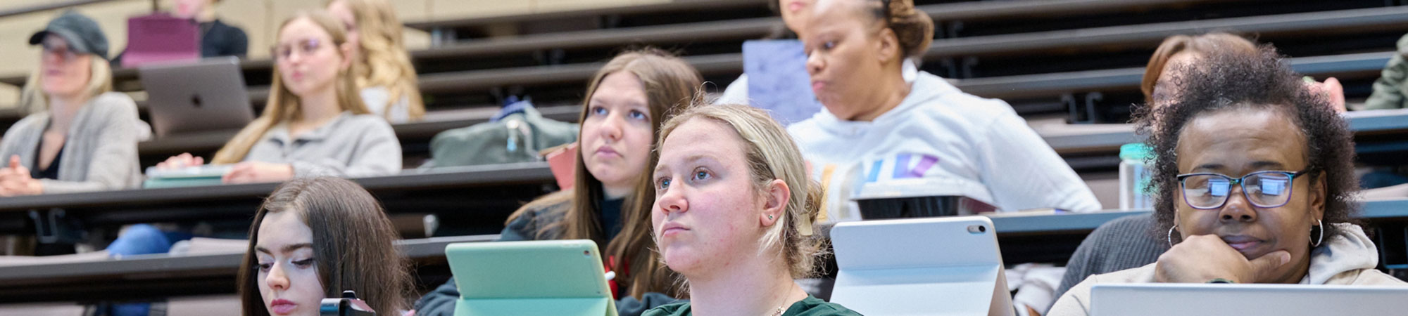 group of students in lecture hall