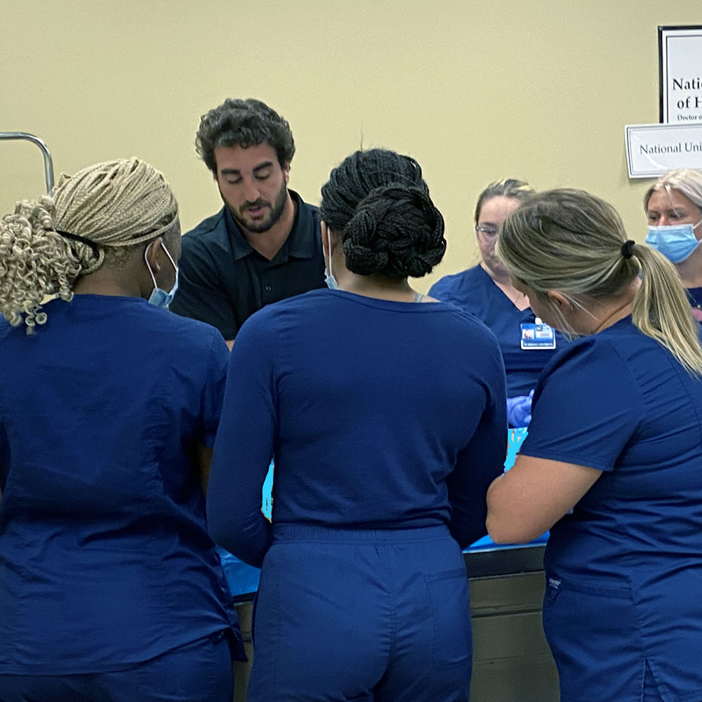 students in workshop with instructor