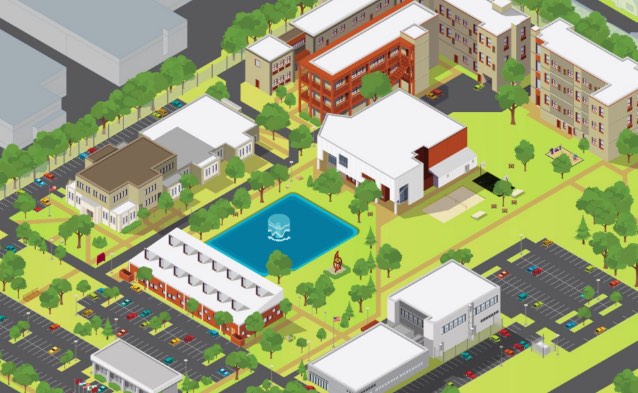 illustration of illinois campus