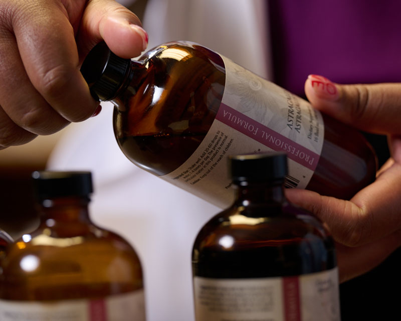 student working with naturopathic medicine