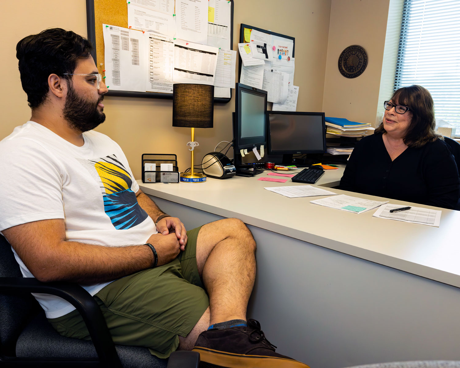 student meeting with teacher