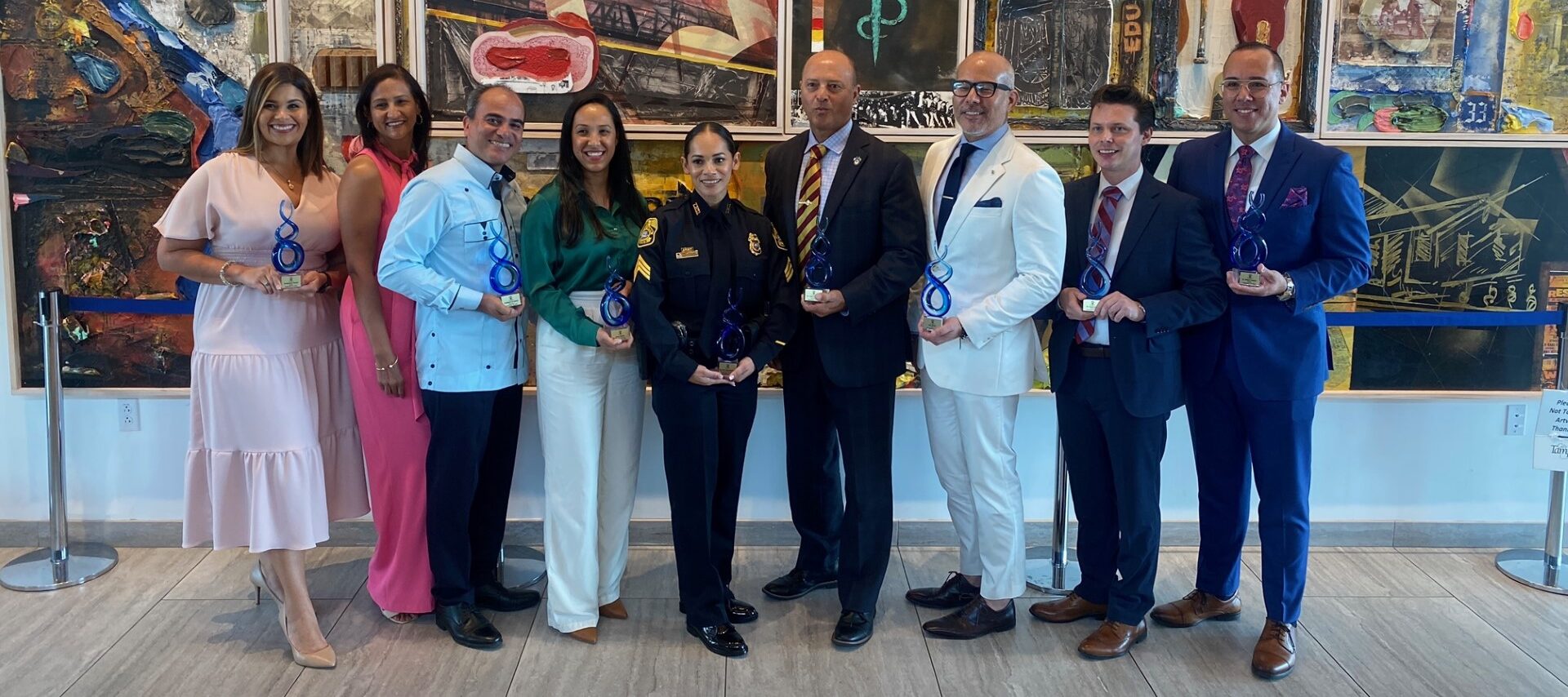 Dr. Guadagno is pictured with the other members of the 2023 Leadership Class named by Tampa Hispanic Heritage Inc.