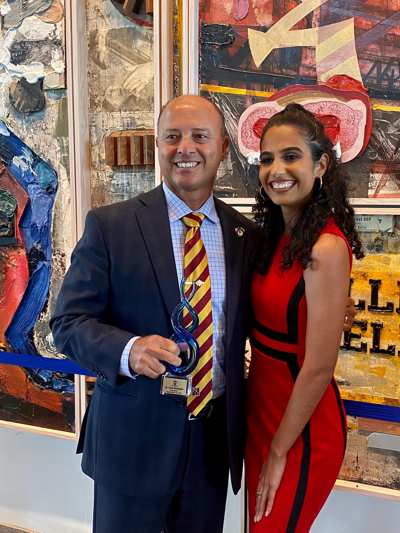 Dr. Guadagno is pictured with Rosabelys Rodriguez, a sixth trimester student at National University of Health Sciences-Florida, who is also a board member of Tampa Hispanic Heritage, Inc.