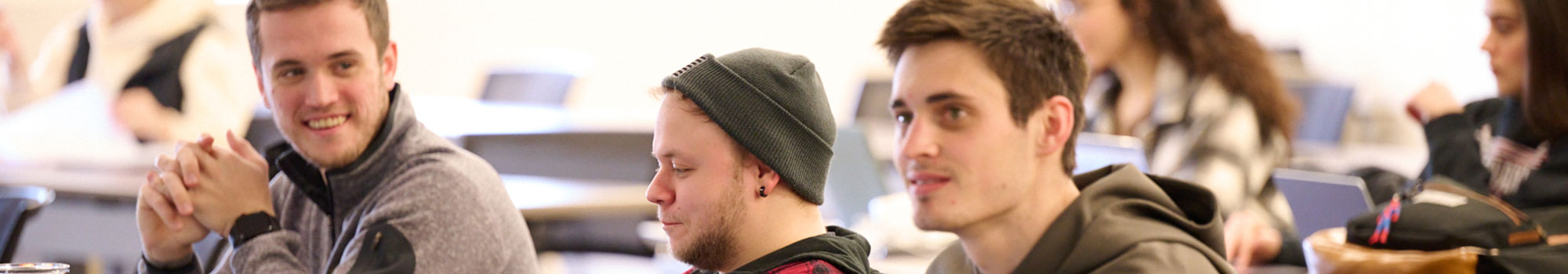 3 students in lecture hall